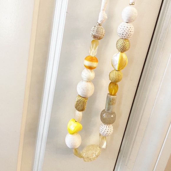 NWT CHICOS | Pastel Beaded drop gold necklace summer - Picture 5 of 8